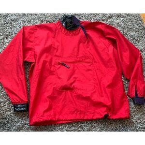 Patagonia Splash Red Pullover Rain Resistant Windbreaker Packable JACKET MENS La